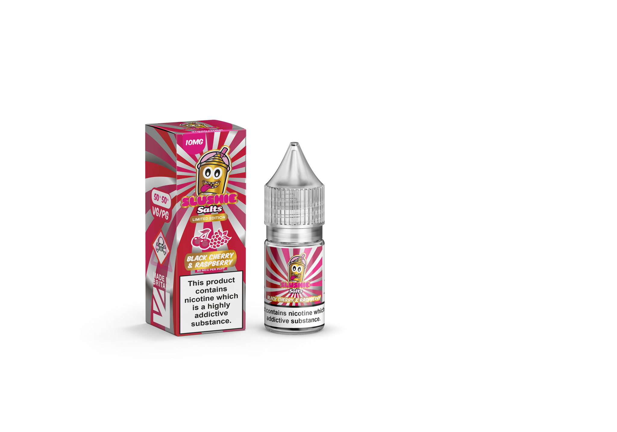 Black Cherry & Raspberry Slush Nicotine Salt 10ml Slushie Vape Black Cherry & Raspberry Slush Nicotine Salt 10ml Slushie Vape